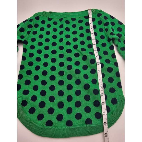 GapKids Girl's 6/7 Green and Navy Blue Turtleneck NWT and Polkadot Sweater GUC - Picture 4 of 16